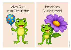 Vorschau - Mal- und Bastelvorlagen - Froschklasse - Geburtstagsaufsteller (Klassentier) - Seite 2
