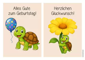 Vorschau - Mal- und Bastelvorlagen - Schildkrötenklasse - Geburtstagsaufsteller (Klassentier) - Seite 2