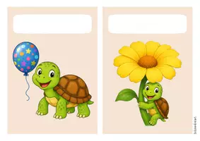 Vorschau - Mal- und Bastelvorlagen - Schildkrötenklasse - Geburtstagsaufsteller (Klassentier) - Seite 3