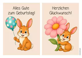 Vorschau - Mal- und Bastelvorlagen - Hasenklasse - Geburtstagsaufsteller (Klassentier) - Seite 2