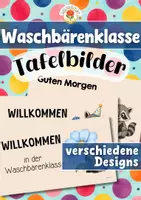 Vorschau - Präsentationen/Tafelbilder - Waschbärenklasse - Tafelbilder (Klassentier) - Deckblatt