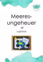 Vorschau - Spiele - Meeresungeheuer - Logikrätsel für Kindergarten und Unterstufe - Deckblatt