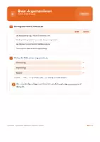 Vorschau - Test - Quiz Argumentieren: Behauptung Begründung Beispiel - Seite 2