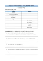Vorschau - Arbeitsblätter - What A Coincidence Vocabulary Work More 3 Unit 2 - Seite 1