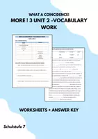 Vorschau - Arbeitsblätter - What A Coincidence Vocabulary Work More 3 Unit 2 - Deckblatt
