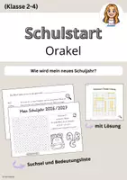 Vorschau - Arbeitsblätter - Schulstart Orakel, Schuljahresbeginn 2.-4. Klasse - Deckblatt