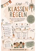 Vorschau - Poster - Klassenregeln im Boho-Stil – Komplettpaket für ein respektvolles Miteinander - Deckblatt