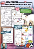 Vorschau - Arbeitsblätter - Steckbriefe - Englisch in der Grundschule / Übergang (All about me) - Deckblatt