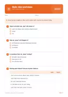 Vorschau - Arbeitsblätter - Quiz: das und dass richtig unterscheiden - Seite 1