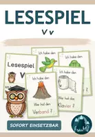 Vorschau - Spiele - Lesespiel V v | passend zu Flex und Flora | Klasse 1 - Deckblatt