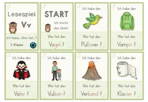 Vorschau - Spiele - Lesespiel V v | passend zu Flex und Flora | Klasse 1 - Seite 2