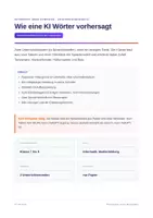 Vorschau - Stundenentwürfe - Wie KI Wörter vorhersagt: ohne Computer - Deckblatt
