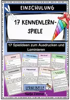 Vorschau - Bildkarten - 17 Kennenlernspiele zur Einschulung und erste Schulwochen - Deckblatt