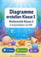 Vorschau - Arbeitsblätter - Diagramme erstellen Klasse 3 | Mathematik Klasse 3 | 6 Arbeitsblätter als PDF - Deckblatt