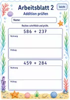 Vorschau - Arbeitsblätter - Mathetest Schriftlich Rechnen | Mathematik Klasse 3 | 6 Arbeitsblätter als PDF - Seite 2