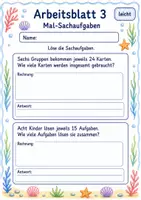Vorschau - Arbeitsblätter - Mathetest Sachaufgaben | Mathematik Klasse 3 | 6 Arbeitsblätter als PDF - Seite 3