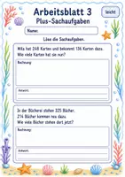 Vorschau - Arbeitsblätter - Lernzielkontrolle Klasse 3 | Mathematik Klasse 3 | 6 Arbeitsblätter als PDF - Seite 3