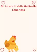 anteprima - Poster - Cartellone degli incarichi- La gallinella Laboriosa - Pagina di copertina
