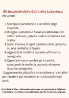 anteprima - Poster - Cartellone degli incarichi- La gallinella Laboriosa - Pagina 1