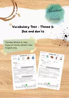 Vorschau - Test - Vocabulary Test - CM6: Dos and Don`ts - Deckblatt