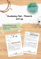 Vorschau - Test - Materialpaket - Vocabulary Tests Camden Market 6 - Seite 1