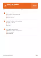 Vorschau - Arbeitsblätter - Quiz: Die Ballade als Gedichtform - Seite 1