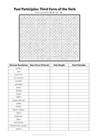 Vorschau - Arbeitsblätter - Word Search: 18 Important Past Participles - Seite 2
