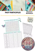 Vorschau - Arbeitsblätter - Word Search: 18 Important Past Participles - Deckblatt