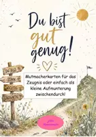 Vorschau - Mal- und Bastelvorlagen - Mutmacherkarten für Zeugnis & Schulalltag – Du bist gut genug - Deckblatt