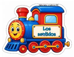 Vista previa - Decoración del aula - TREN DE LOS SENTIDOS COLORIDO Y VISUAL - página 1