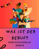 Vorschau - Präsentationen/Tafelbilder - Was ist der Beruf, Quiz, interaktiv, DaZ - Deckblatt