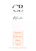 Vorschau - Arbeitsblätter - Klassenkalender Orange Rosa zum Ausdrucken - Deckblatt