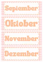 Vorschau - Arbeitsblätter - Klassenkalender Orange Rosa zum Ausdrucken - Seite 3
