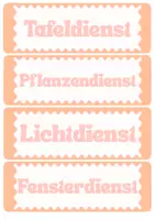 Vorschau - Poster - Klassendienste Orange Rosa - Seite 1