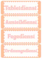 Vorschau - Poster - Klassendienste Orange Rosa - Seite 2