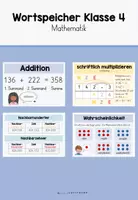 Vorschau - Poster - Wortspeicher Mathe Klasse 4 - Deckblatt