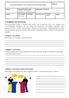 Vorschau - Arbeitsblätter - Kommunalpolitik Klassenarbeit: Gemeinde & Gemeinderat Klasse 10 - Seite 1