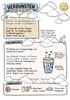 Vorschau - Arbeitsblätter - Aggregatzustände Teil 5: Verdunsten - Sketchnote/Arbeitsblatt/Poster für das Fach Physik - Deckblatt