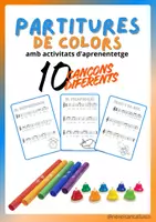 Vista previa - Hojas de trabajo - 10 PARTITURES DE COLORS amb activitats - Portada