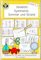 Vorschau - Arbeitsblätter - Symmetrie Grundschule: Sommer & Strand (Arbeitsheft zur Spiegelsymmetrie) - Deckblatt
