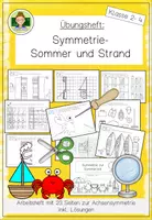Vorschau - Arbeitsblätter - Symmetrie Grundschule: Sommer & Strand (Arbeitsheft zur Spiegelsymmetrie) - Seite 1