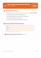 Vorschau - Arbeitsblätter - Quiz: Einen Gegenstand beschreiben – Deutsch - Seite 2