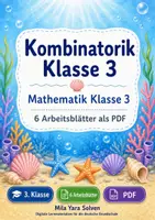 Vorschau - Arbeitsblätter - Kombinatorik Klasse 3 | Mathematik Klasse 3 | 6 Arbeitsblätter als PDF - Deckblatt