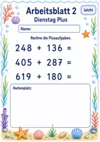 Vorschau - Arbeitsblätter - Wochenplan Mathematik Klasse 3 | Mathematik Klasse 3 | 6 Arbeitsblätter als PDF - Seite 2