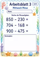 Vorschau - Arbeitsblätter - Wochenplan Mathematik Klasse 3 | Mathematik Klasse 3 | 6 Arbeitsblätter als PDF - Seite 3