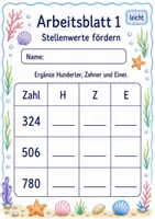 Vorschau - Arbeitsblätter - Fördermaterial Mathematik Klasse 3 | Mathematik Klasse 3 | 6 Arbeitsblätter als PDF - Seite 1