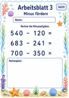 Vorschau - Arbeitsblätter - Fördermaterial Mathematik Klasse 3 | Mathematik Klasse 3 | 6 Arbeitsblätter als PDF - Seite 3