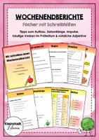 Vorschau - Fördermaterial/Inklusion - Wochenendbericht schreiben (Fächer mit Schreibhilfen) - Deckblatt