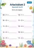 Vorschau - Arbeitsblätter - Rechenpäckchen Plus und Minus bis 20 | Mathematik Klasse 1 | 7 Arbeitsblätter als PDF - Seite 2
