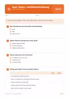 Vorschau - Arbeitsblätter - Quiz Groß- und Kleinschreibung mit Lösungen - Seite 1